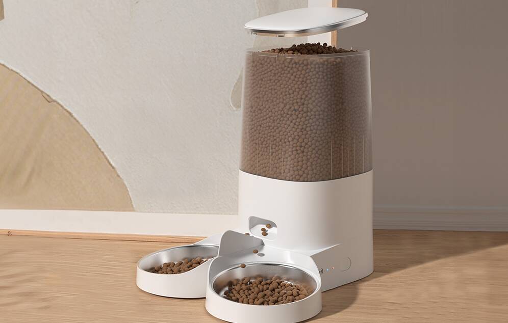 Автокормушка для животных Xiaomi Rojeco 4L Automatic Pet Feeder WIFI Version Double Bowl White (Белый)