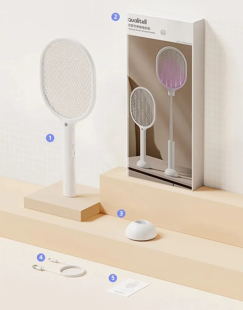 Электрическая мухобойка Qualitell Telescopic Electric Mosquito Swatter (ZSS220907) Электрическая мухобойка Qualitell Telescopic Electric Mosquito Swatter (ZSS220907)