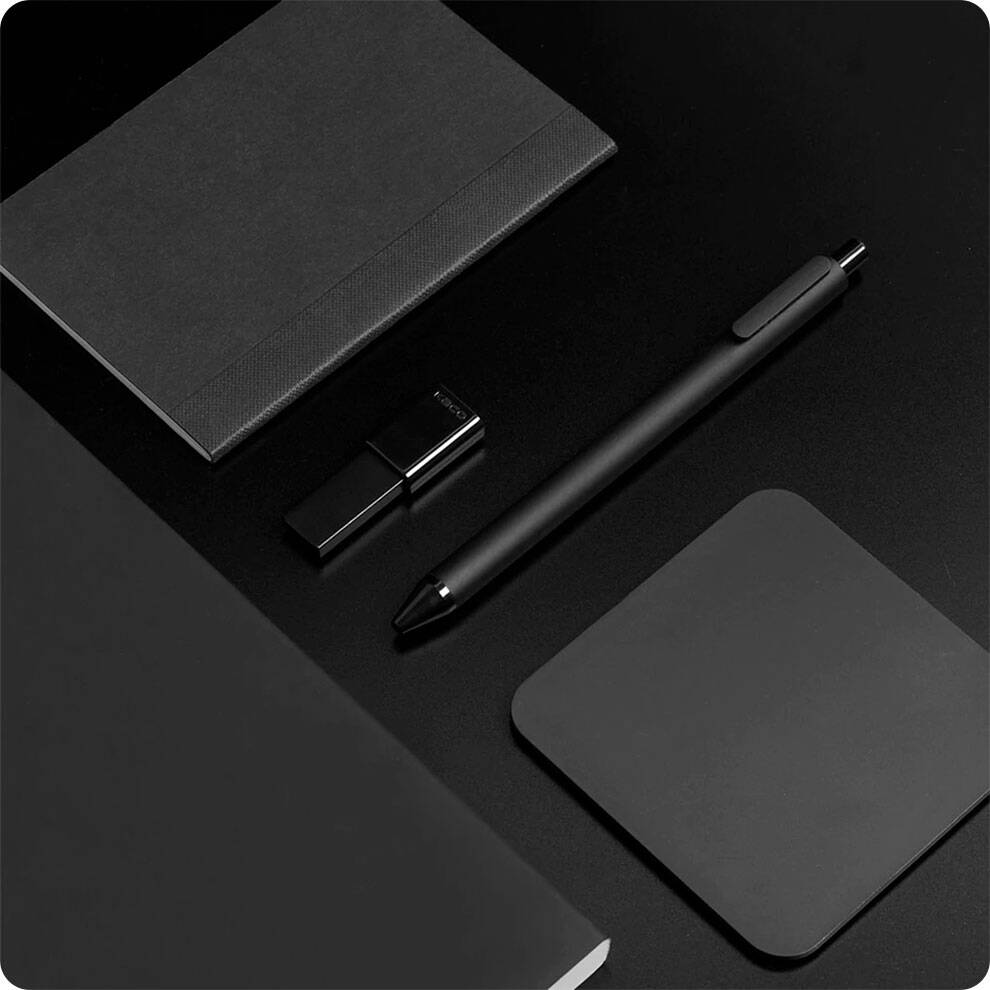 Набор гелевых ручек Xiaomi KACO Pure Plastic Gel Ink Pen K1015 (10 шт) Black (Черный)