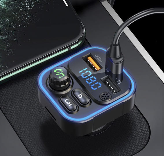 Автомобильное зарядное устройство WEKOME MP3 WP-C52 Black (Черный)