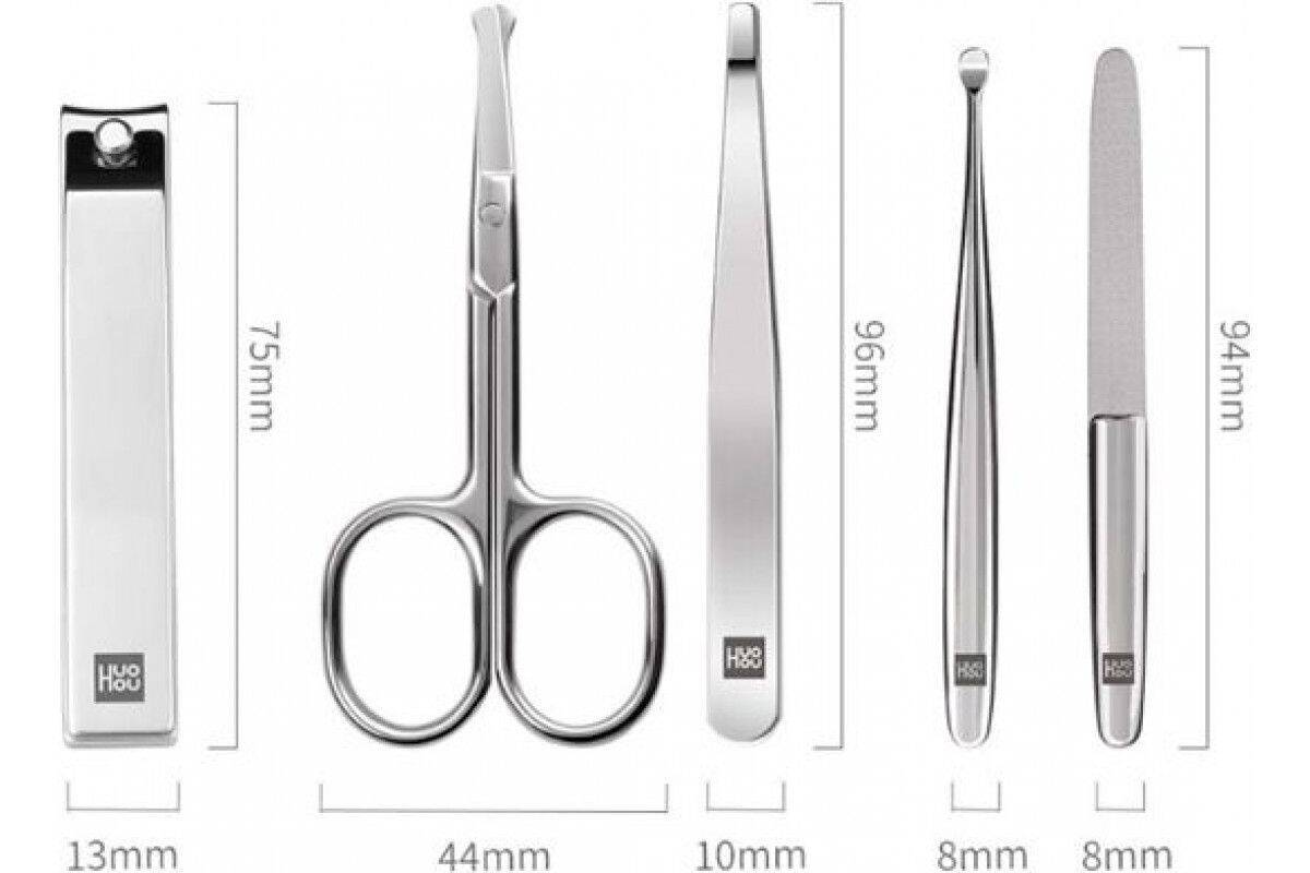 Маникюрный набор Huo Hou Stainless Steel Nail Clipper Set (5 предметов) (HU0061) Brown (Коричневый)