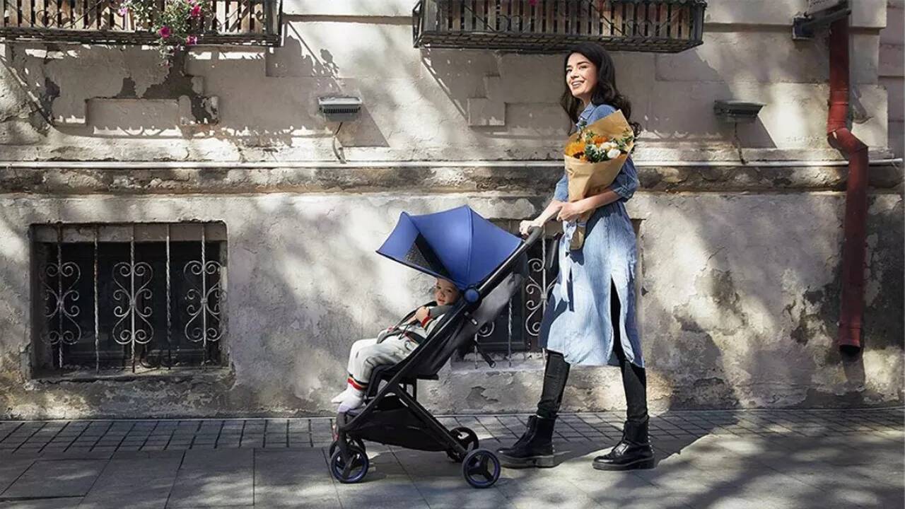 Коляска-трансформер Xiaomi Bunny Folding Stroller Blue (Синий) Коляска-трансформер Xiaomi Bunny Folding Stroller Blue (Синий)