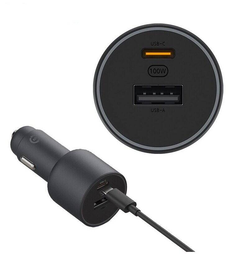 Автомобильное зарядное устройство Xiaomi Car Charger Fast Charging Version 1А1С 100W (CC007ZM) Black (Черный)