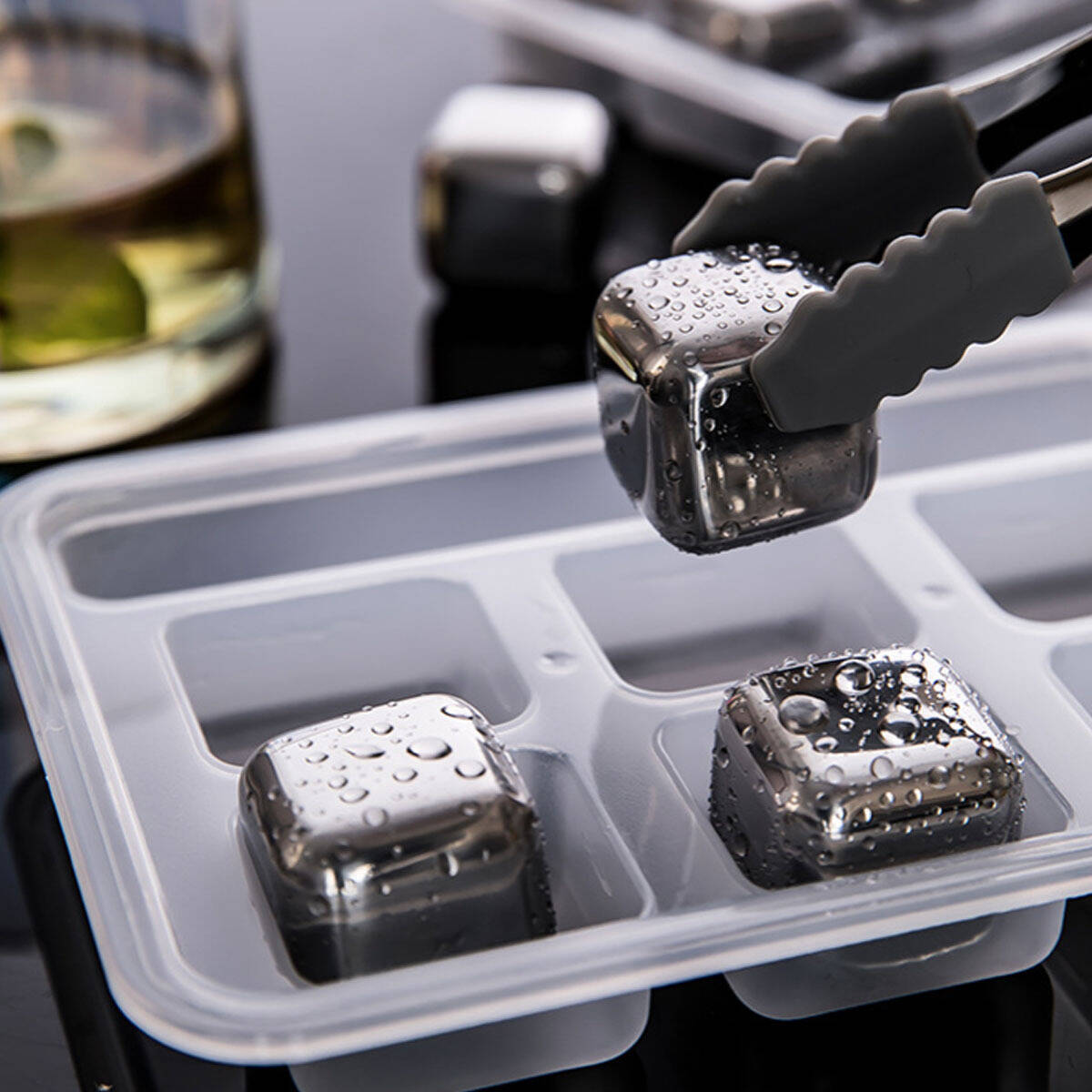 Охлаждающие камни для виски (6 шт.) Circle Joy Ice Cubes CJ-BK02 Silver (Серебристый)