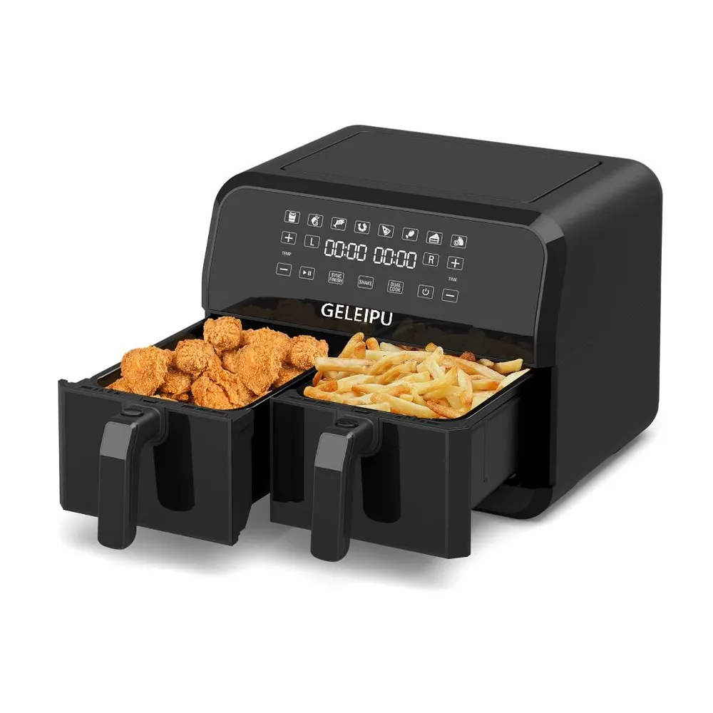Аэрофритюрница двухфазовая GELEIPU DL28 (4,5+4,5) Black (Черный)