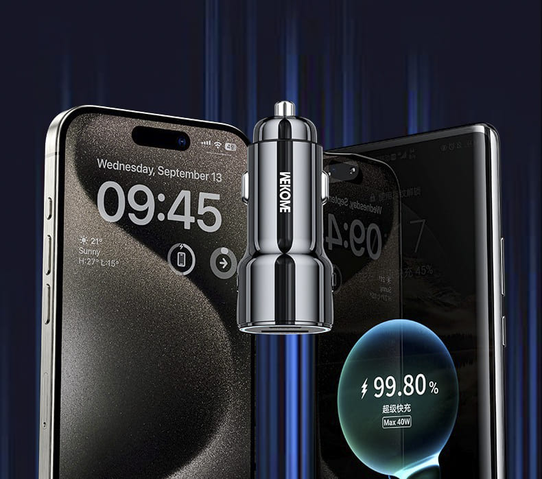 Автомобильное зарядное устройство WEKOME WP-C49 30W Black (Черный)