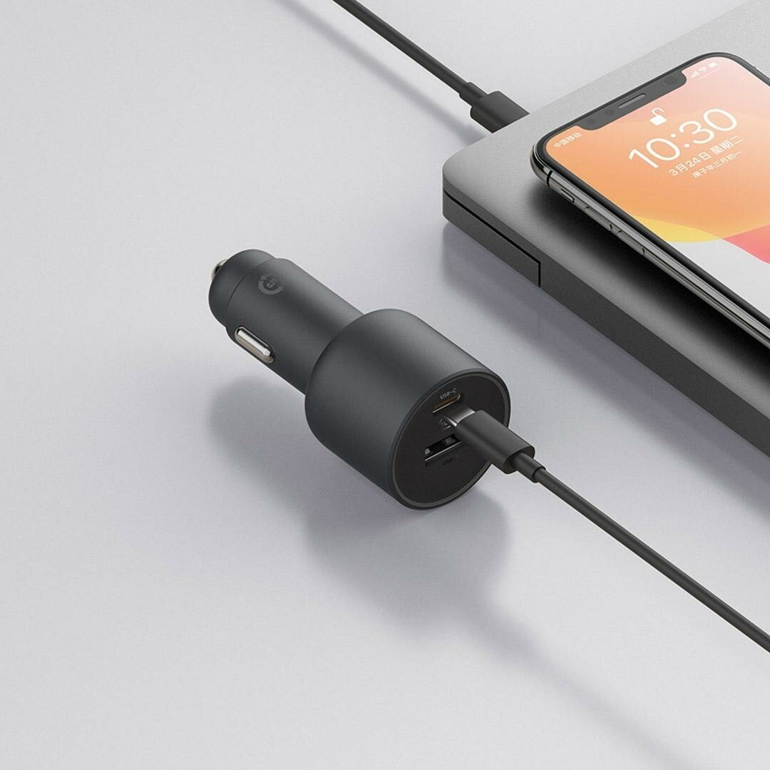 Автомобильное зарядное устройство Xiaomi Car Charger 1A1C 67W (USB-A + Type-C) Black (Черный)