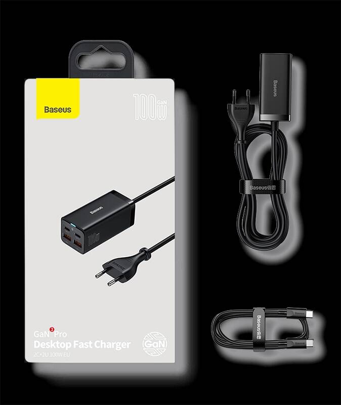 Удлинитель настольный с быстрой зарядкой Spetime Gan 3 Pro 65W Black (Черный) EU