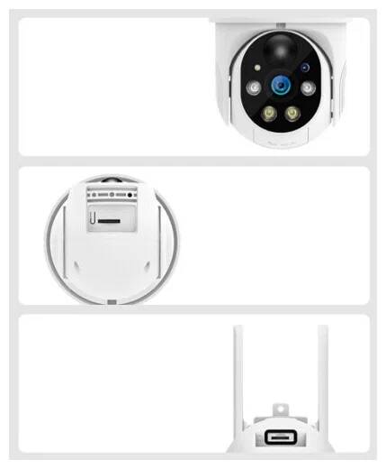 IP камера XiaoVV Solar Powered Outdoor PTZ Camera P6 Pro 4G (XVV-1120S-P6-4G) White (Белый) EU