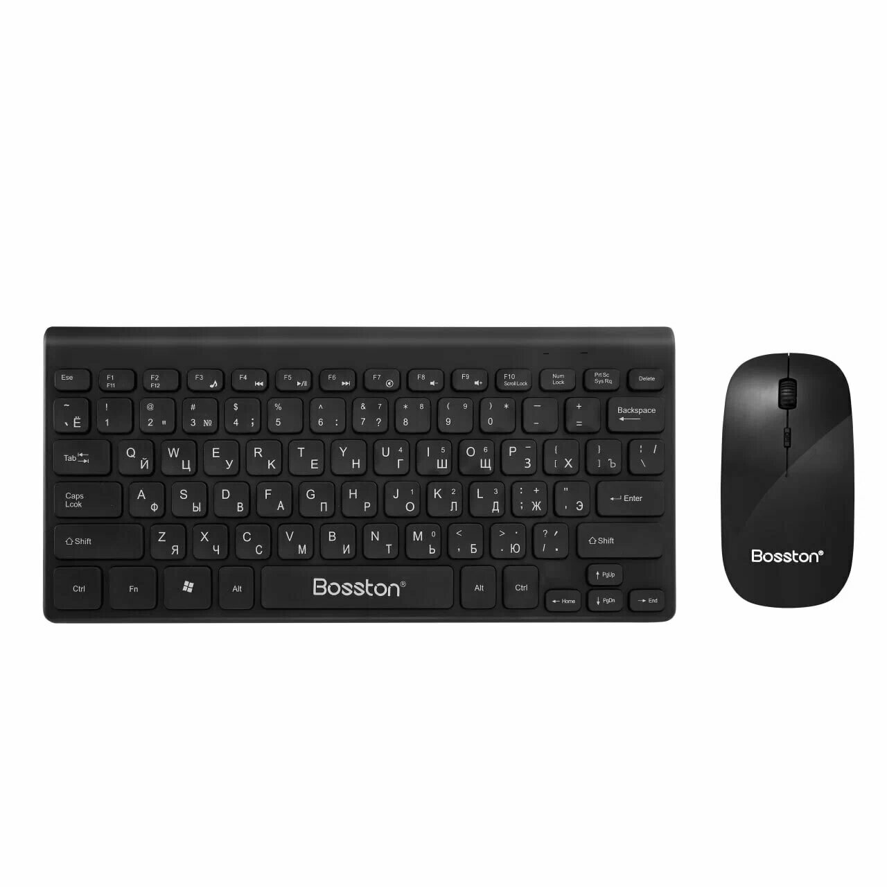 Беспроводная игровая клавиатура и мышка Bosston WS500 (Русские буквы) Black (Черный)