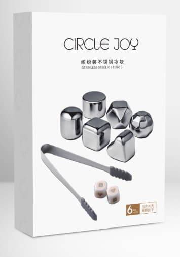 Охлаждающие камни для виски (6 шт.) Circle Joy Ice Cubes CJ-BK02 Silver (Серебристый)