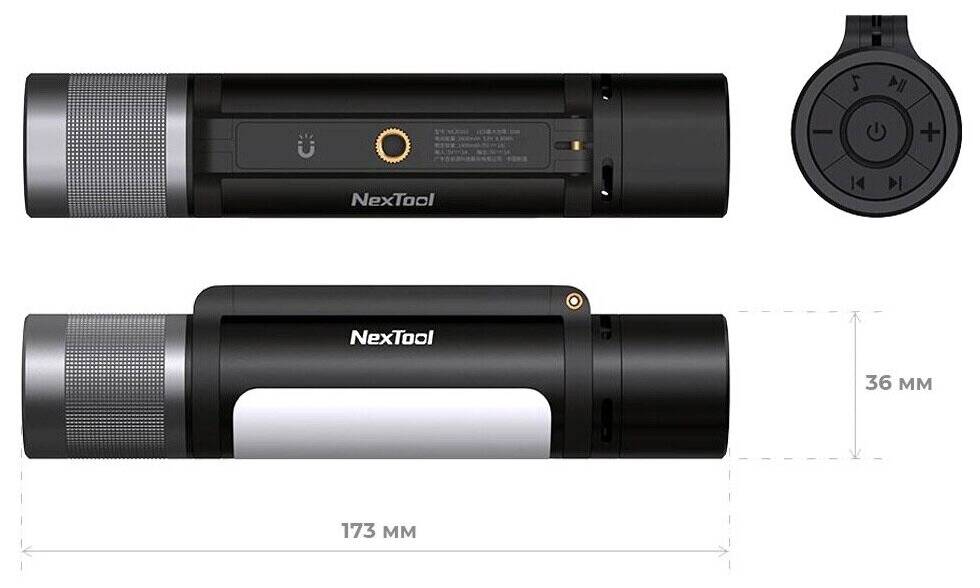 Фонарь NexTool Outdoor 12 in 1 Thunder Music Flashlight (NE20161) Black (Черный) Фонарь NexTool Outdoor 12 in 1 Thunder Music Flashlight (NE20161) Black (Черный)