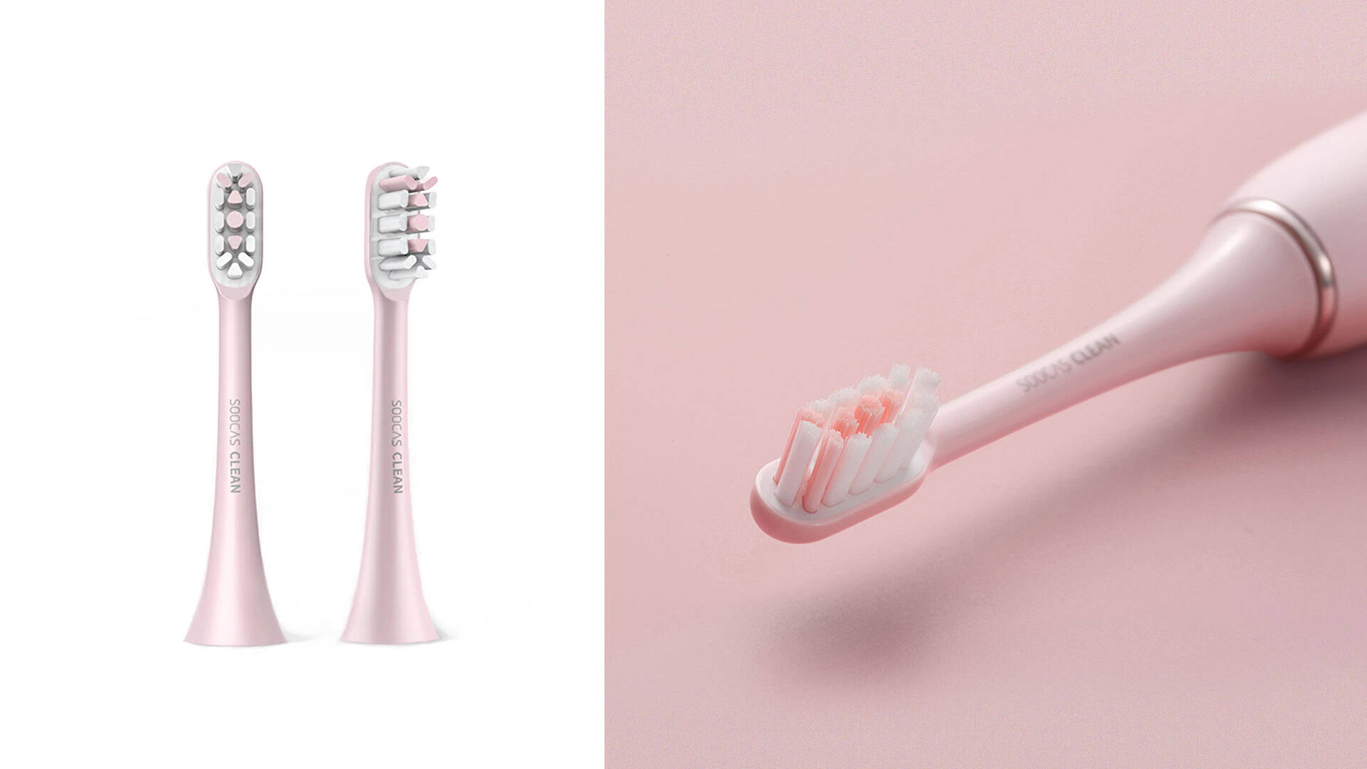 Сменные насадки для зубной щетки Soocas X3/X3U/X5 (BH01) (2 шт) Pink (Розовый)