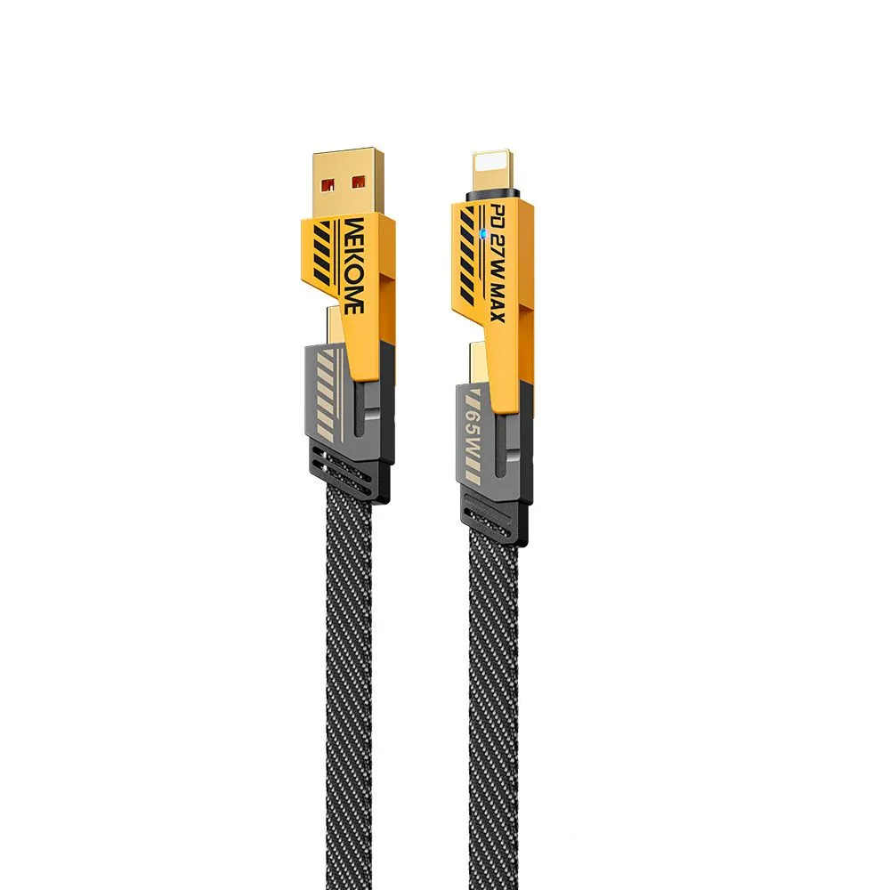 Кабель WEKOME 4-в-1 USB Type-C с двумя разъемами 65 Вт, 27 Вт WDC-25
