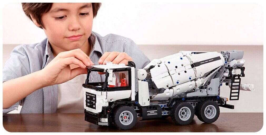 Конструктор магнитный бетоновоз Xiaomi MITU Engineering Mixer Truck (GCJBJ01IQI) White (Белый)