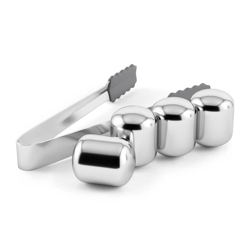 Охлаждающие камни для виски (4 шт.) Circle Joy Ice Cubes CJ-BK01 Silver (Серебристый)