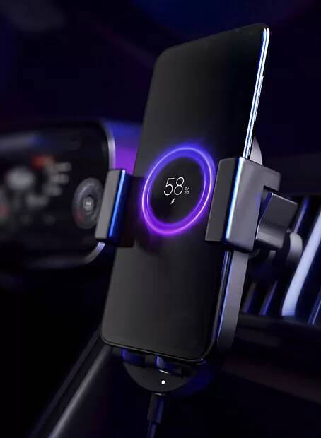 Держатель с беспроводной зарядкой ZMI Wireless Charger Car Holder Kit Edition 20W Black (Черный) Держатель с беспроводной зарядкой ZMI Wireless Charger Car Holder Kit Edition 20W Black (Черный)