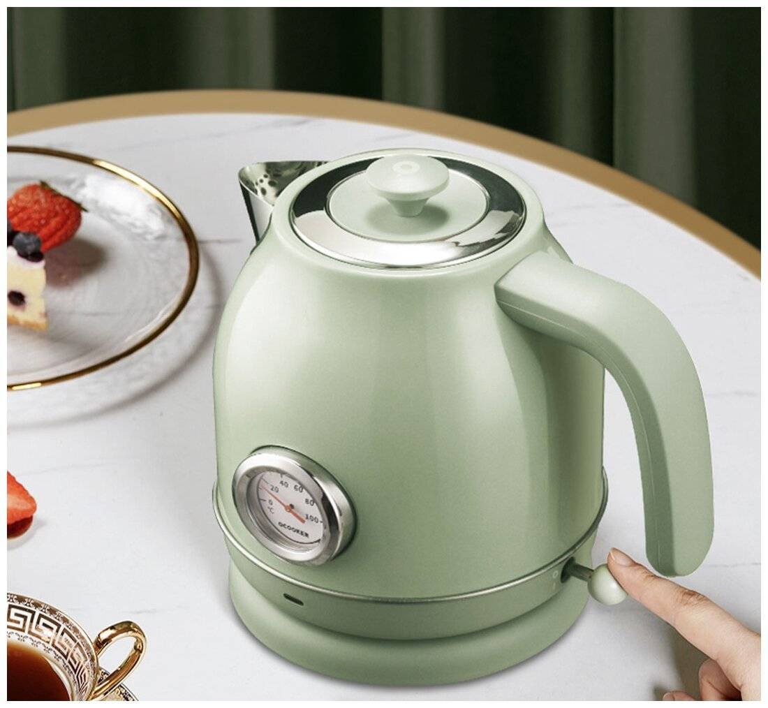 Электрочайник Qcooker Retro Electric Kettle (QS-1701) Green (Зеленый) Электрочайник Qcooker Retro Electric Kettle (QS-1701) Green (Зеленый)