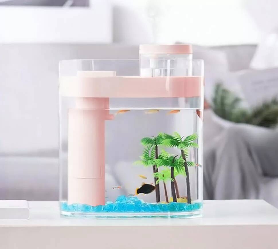 Аквариум Xiaomi HFJH Amphibian Eco-Aquarium Youth Edition (HF-JHYGQC001) Pink (Розовый)