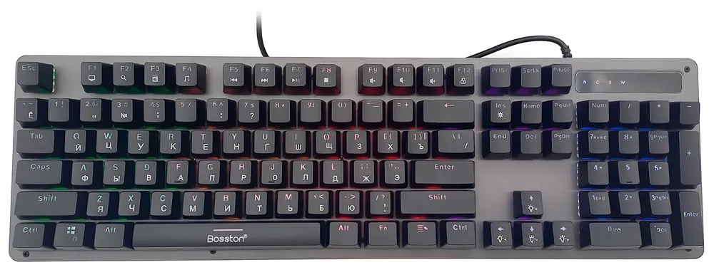 Клавиатура проводная игровая Bosston MK935 (Русские буквы) Black (Черный)
