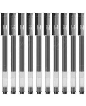 Набор гелевых ручек Xiaomi High-capacity Gel Pen (BHR4603GL) (10 шт) Black (Черный)