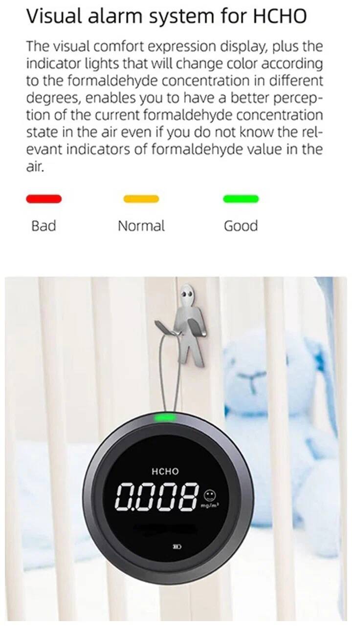 Анализатор качества воздуха Xiaomi Air Quality Monitor PTH-1 Pollution Formaldehyde Sensor Black (Черный) Анализатор качества воздуха Xiaomi Air Quality Monitor PTH-1 Pollution Formaldehyde Sensor Black (Черный)