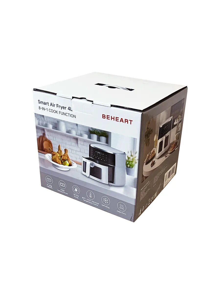 Аэрогриль BEHEART Smart Air Fryer 4L (AF-E4003-AS) White (Белый) Global Version Аэрогриль BEHEART Smart Air Fryer 4L (AF-E4003-AS) White (Белый) Global Version