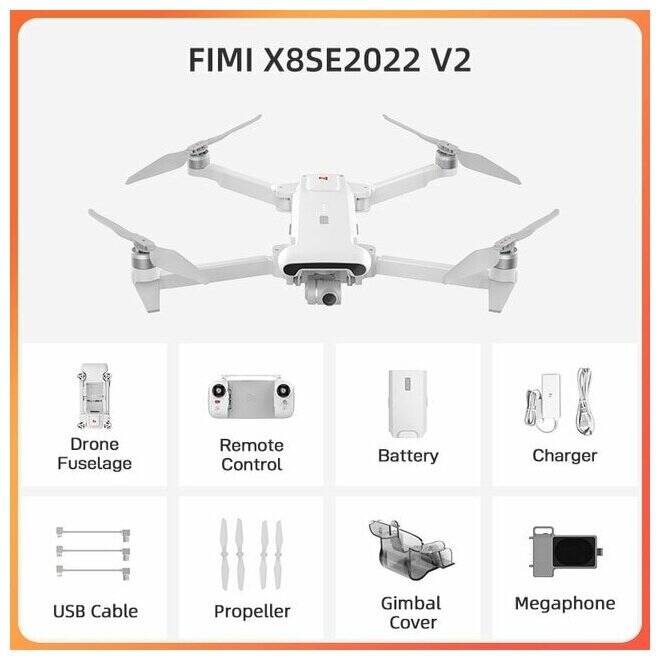 Квадрокоптер Fimi X8 SE 2022 V2 (FMWRJ03A8) White (Белый)
